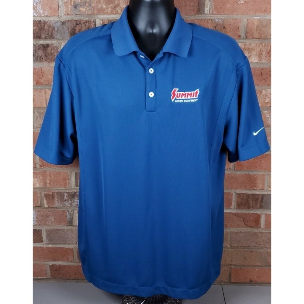 Summit Racing Equipment Nike Golf Mens Size Large Blue Polo Shirt